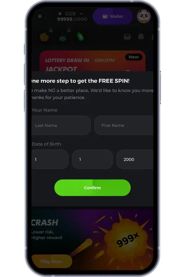 Nano Casino rekisteröinti – syötä nimi ja syntymäaika saadaksesi ilmaiskierroksen